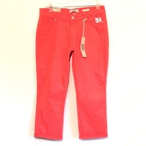 Kut from the Kloth Jeans - Vintage America NEW Boho Cropped Jeans Coral 10 Kut from the Kloth Jeans - Vintage America NEW Boho Cropped Jeans Coral 10